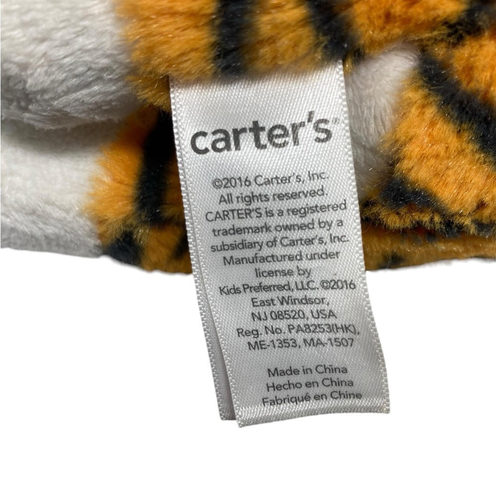 Carter’s Bengal Tiger Plush 7” Stuffed Animal 2016 Orange White Black Standing - Picture 10 of 12
